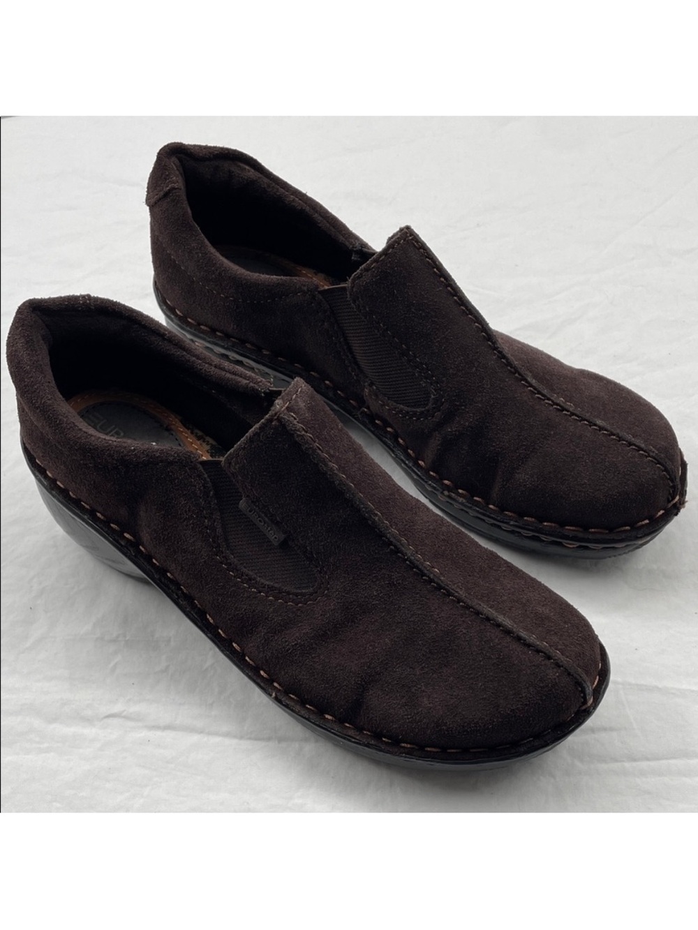 NEW! EuroStep Terri Suede Slip-On Clogs/Loafers. 6.5M.